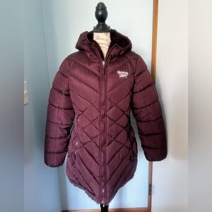 Reebok Women's Maroon Fully Reversible Sherpa Lined Puffer Jacket. Sz.Med.